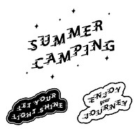 Summer camping logo set vectors