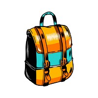 Colorful camping trip rucksack vector
