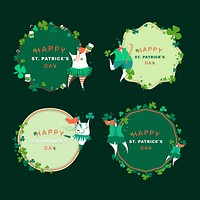 Happy St. Patrick&#39;s Day greeting cards vector
