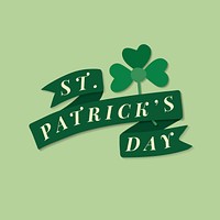 St.Patrick&#39;s Day ribbon banner vector