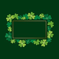 St.Patrick&#39;s Day blank rectangle banner vector