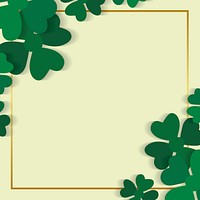 St.Patrick&#39;s Day blank square banner vector