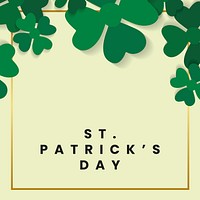 St.Patrick&#39;s Day square frame vector