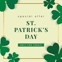 St.Patrick&#39;s Day special offer vector