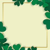 St.Patrick&#39;s Day blank square banner vector