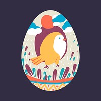 Easter festival painted egg vector