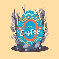 Easter eggs hunt festival vector