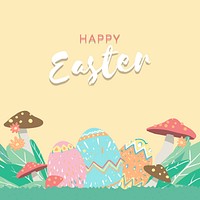 Easter eggs hunt festival background vector