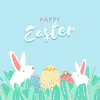 Easter eggs hunt festival background vector