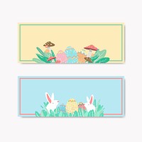 Easter eggs hunt festival banner vector