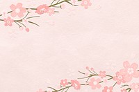 Spring background psd with pink sakura flower