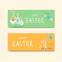 Easter celebration banner vector