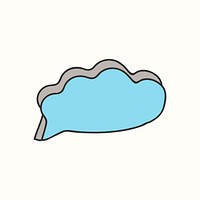 Blue speech bubble icon vector