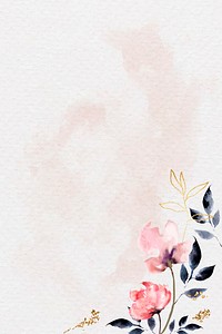 Shimmering watercolor floral frame vector