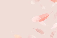 Pink lightweight feather background vector