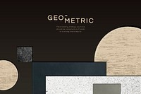 Geometric shape patterned on black background vector