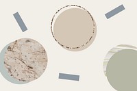 Round shimmering and marble texture frame vectors
