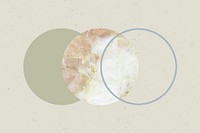 Round marble texture badge design