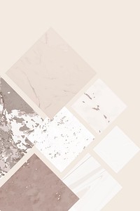 Pink marble textured square vector