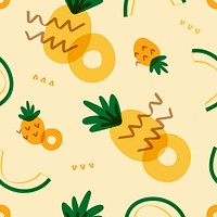 Tropical pineapple fruit pattern vector