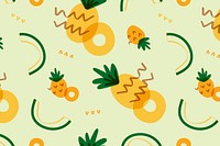Tropical pineapple fruit pattern vector