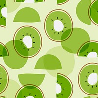 Tropical kiwi fruit pattern vector