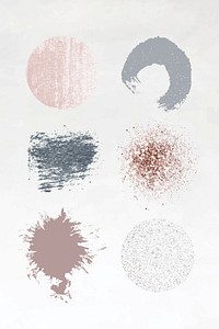 Pastel brush strokes vector collection