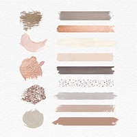 Pastel brush strokes vector collection