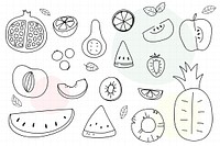 Summertime fruit doodle vector collection<br />