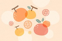 Orange patterned background with design space vector