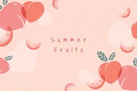 Peach patterned background with design space vector