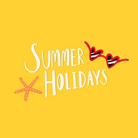 Yellow summer holidays design vector