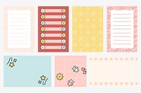 Doodle stars memo collection vectors