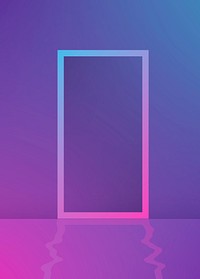 Rectangle frame on gradient background vector