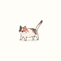 Munchkin cat doodle element vector