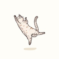 Domestic Shorthair cat doodle element vector
