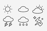 Weather planner sticker vector collection