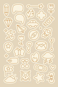 planner sticker vector collection