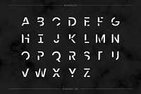 The English alphabet typography set vector