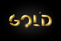 Gold shiny golden typography vector