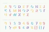The English alphabet pastel typography vector