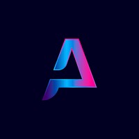 Capital letter A vibrant typography vector