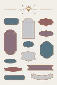 Vintage badge template vector collection