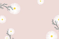 Dandelion pattern on a pink background vector