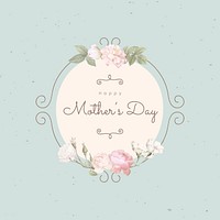 Floral elegant mother&#39;s day card vector