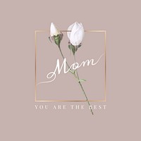 Floral elegant mother&#39;s day card vector