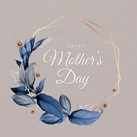 Floral elegant mother's day card vector