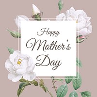 Floral elegant mother&#39;s day card vector