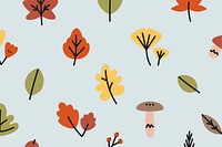 Colorful leaves drawing wallpaper vector