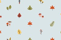 Colorful leaves on a blue wallpaper vector